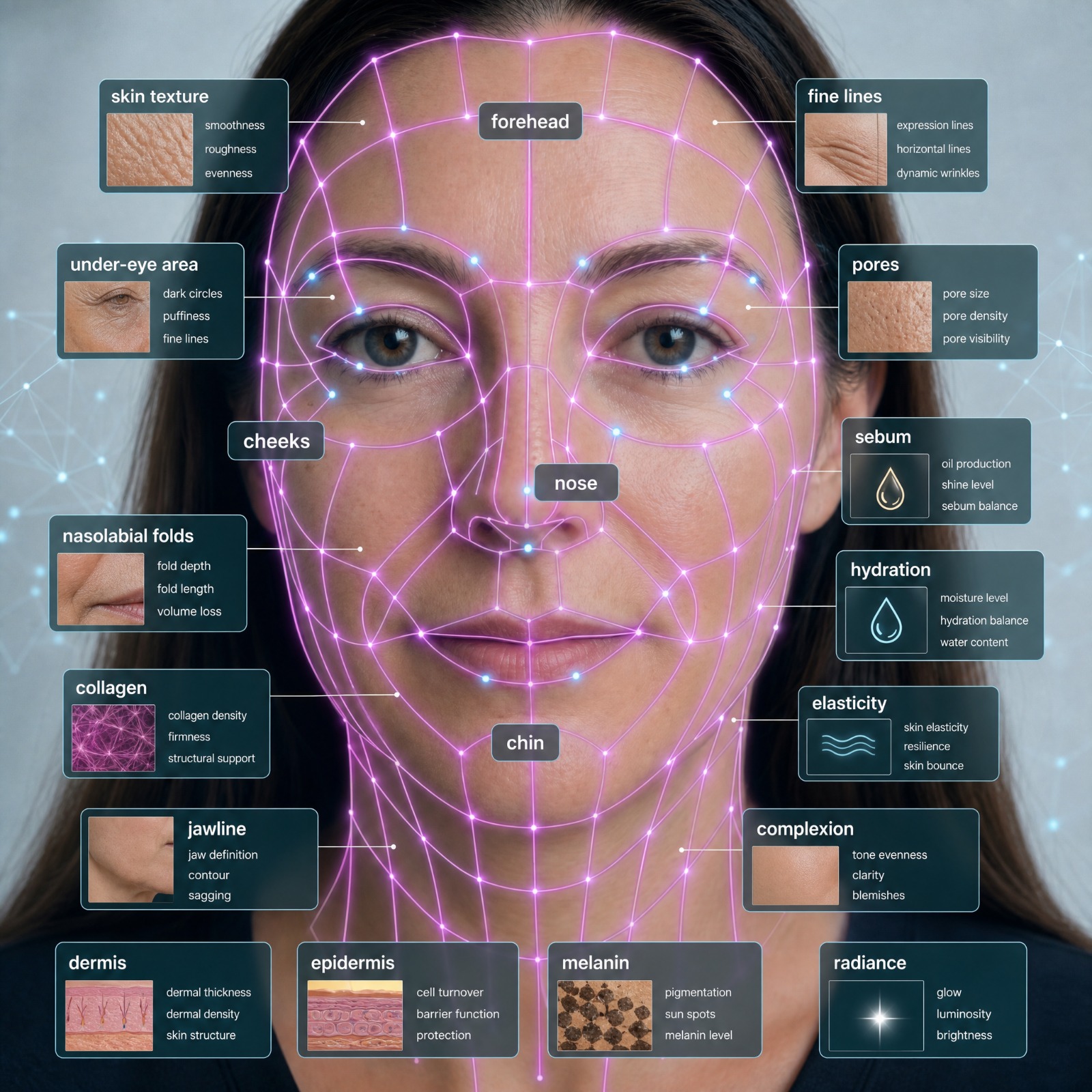 MARKABLE facial analysis, scientific parameters